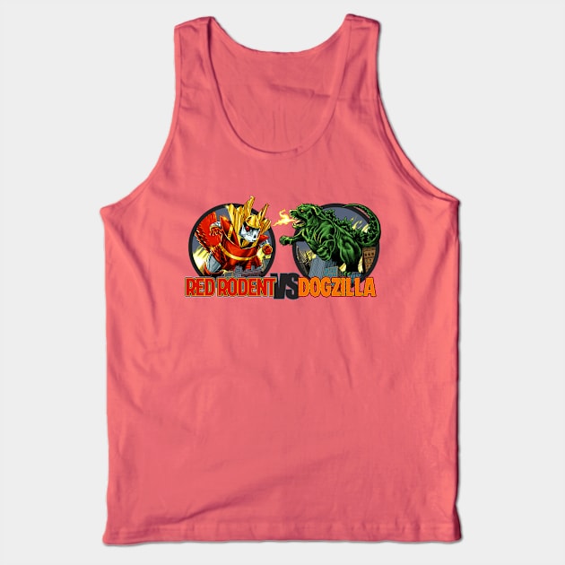 RED RODENT VS. DOGZILLA Tank Top by ThirteenthFloor